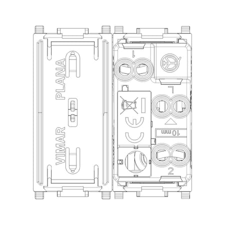 Vimar Plana 1P 16AX 2-Way Switch, 250V, IP40, Optional LED Lighting — Quality Boat Parts