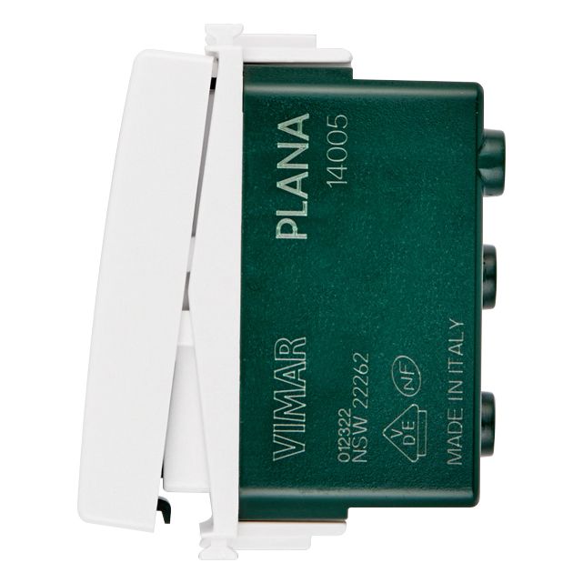Vimar Plana 1P 16AX 2-Way Switch, 250V, IP40, Optional LED Lighting — Quality Boat Parts