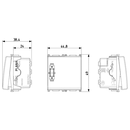 Vimar Plana 1P 16AX 2-Way Switch, 250V, IP40, Optional LED Lighting — Quality Boat Parts