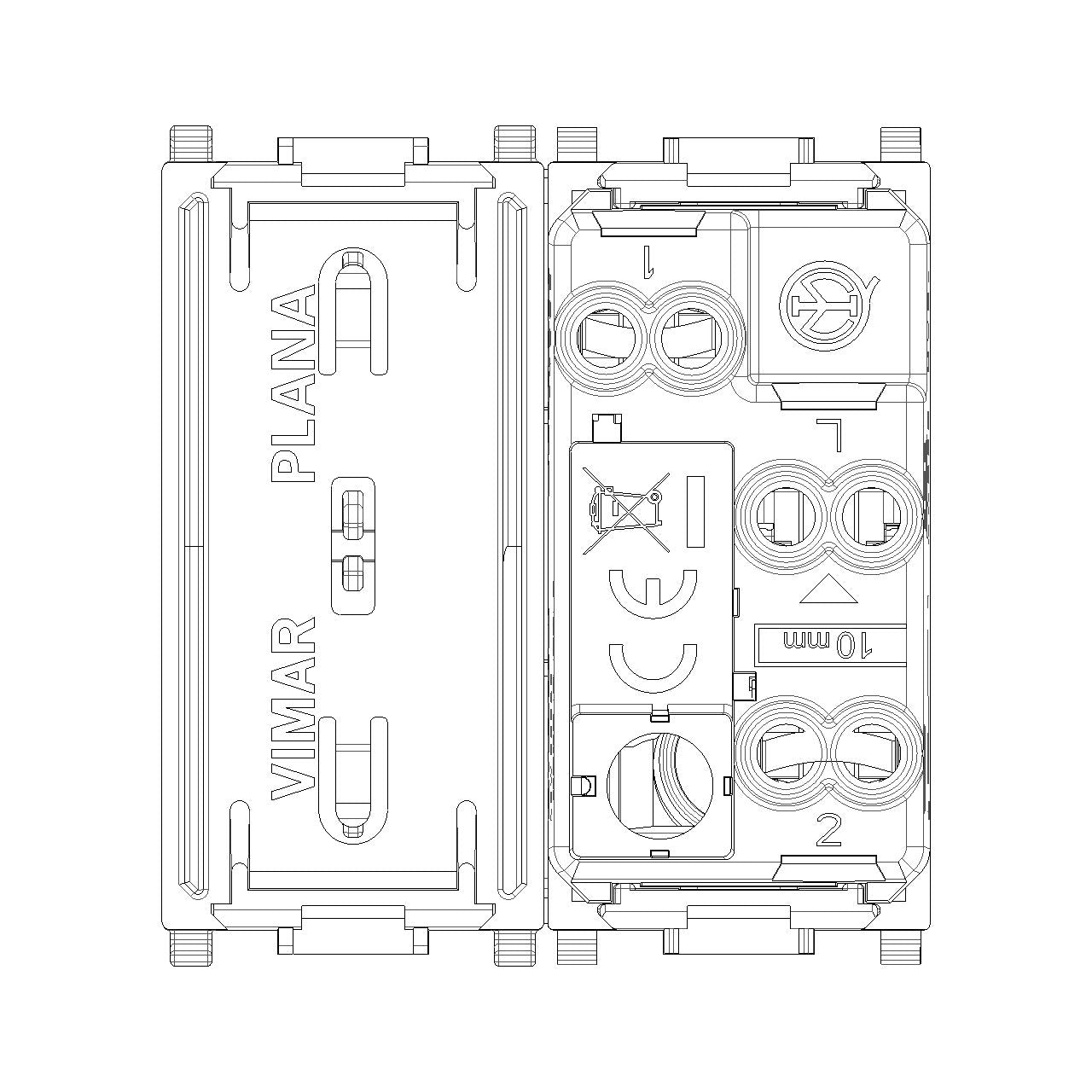 Vimar Plana 1P 16AX 2-Way Switch, 250V, IP40, Optional LED Lighting — Quality Boat Parts