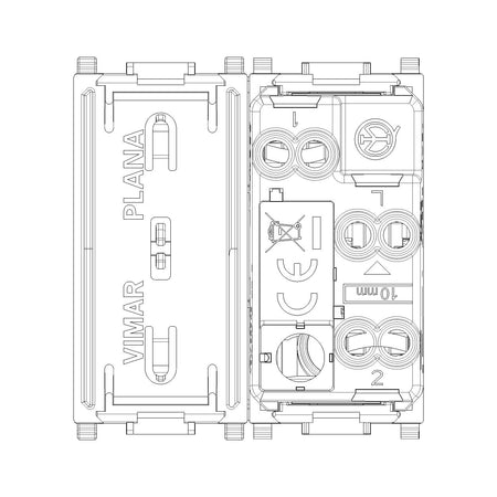 Vimar Plana 1P 16AX 2-Way Switch, 250V, IP40, Optional LED Lighting — Quality Boat Parts