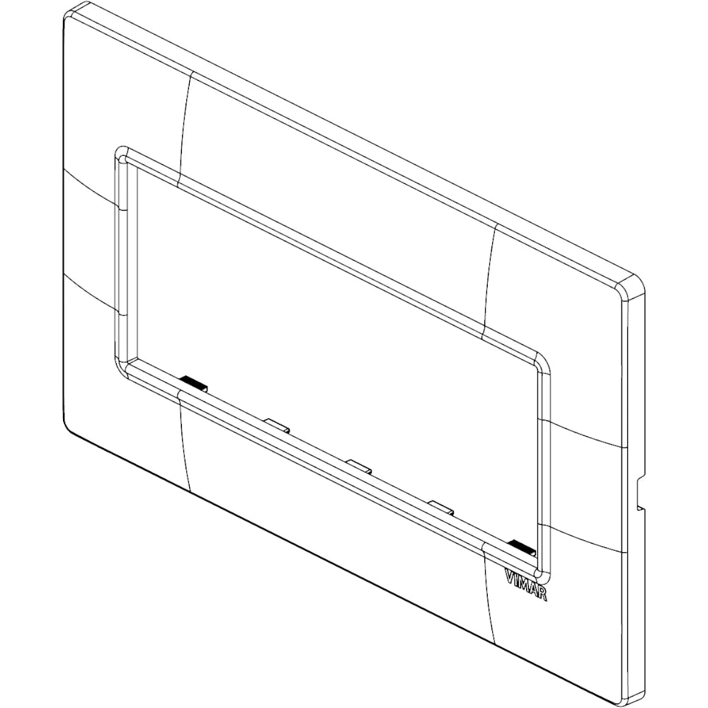 Vimar Plana 5-Module British Standard Cover Plate, 155 x 95 x 9 mm, Clamp Mounting, Horizontal/Vertical Mount, IP00 — Quality Boat Parts