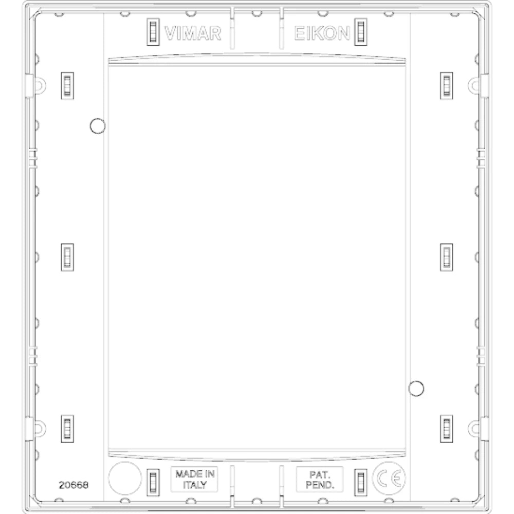 Vimar Eikon Classic Cover Plate, 8 (4+4)-Module — Quality Boat Parts