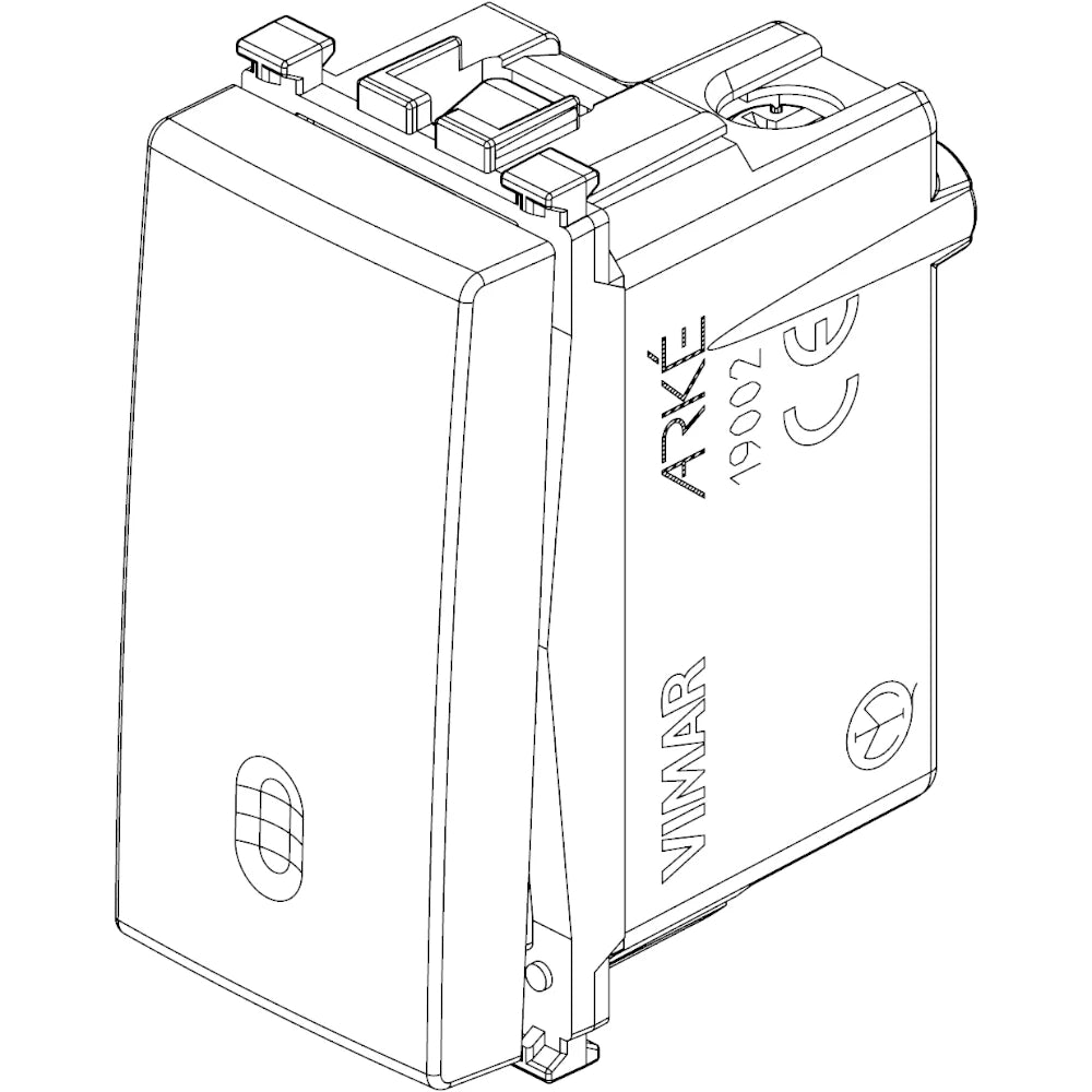 Vimar ARKÉ 1P 20AX 1-Way Switch, 250V, IP40, Flush Mount — Quality Boat Parts