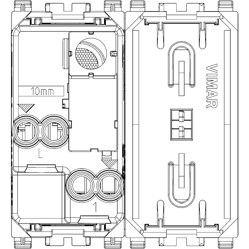 Vimar ARKÉ 1P 20AX 1-Way Switch, 250V, IP40, Flush Mount — Quality Boat Parts