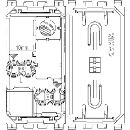 Vimar ARKÉ 1P 20AX 1-Way Switch, 250V, IP40, Flush Mount — Quality Boat Parts