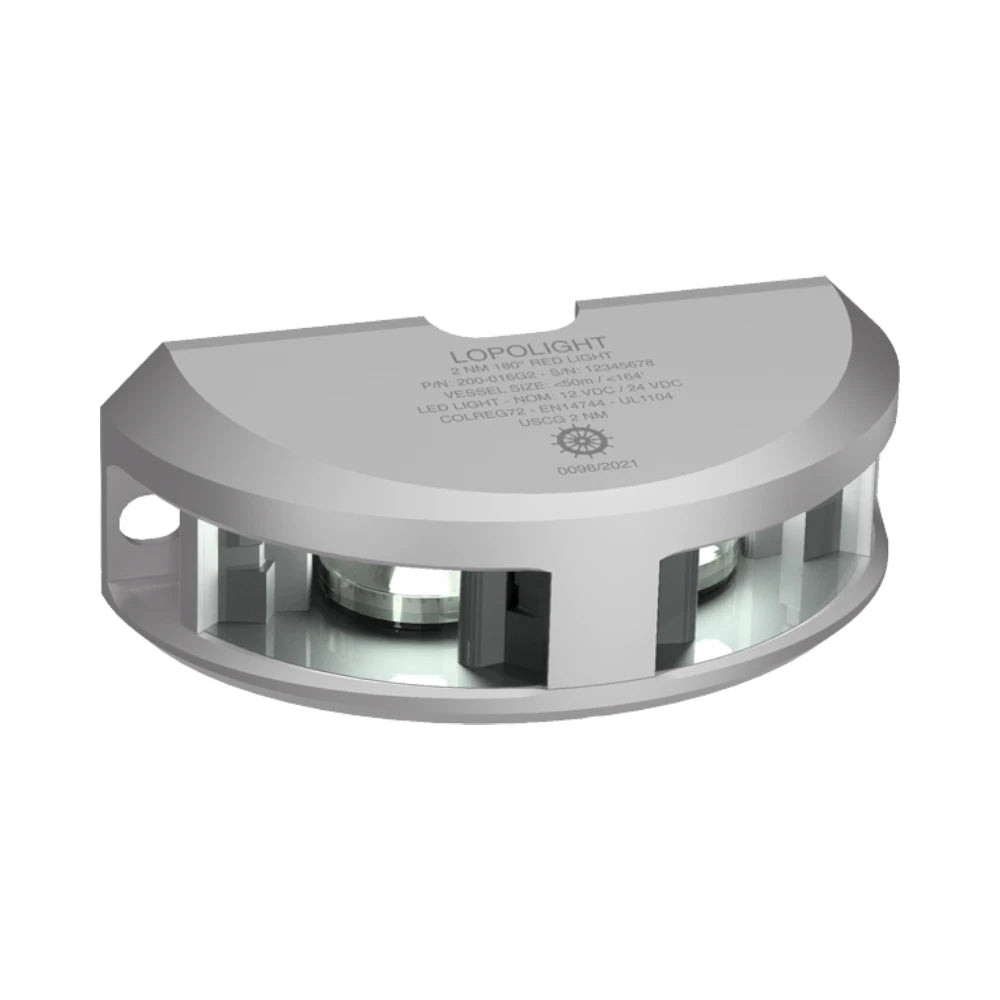 Lopolight 200-024 180 Deg White Navigation Light, 2NM, Vertical Mount, 10-32VDC, IP68 — Quality Boat Parts