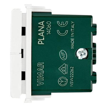 Vimar Plana 3-Position 2-Button 2-Way Switch, 2P, 10AX, 250V, Central OFF Position — Quality Boat Parts