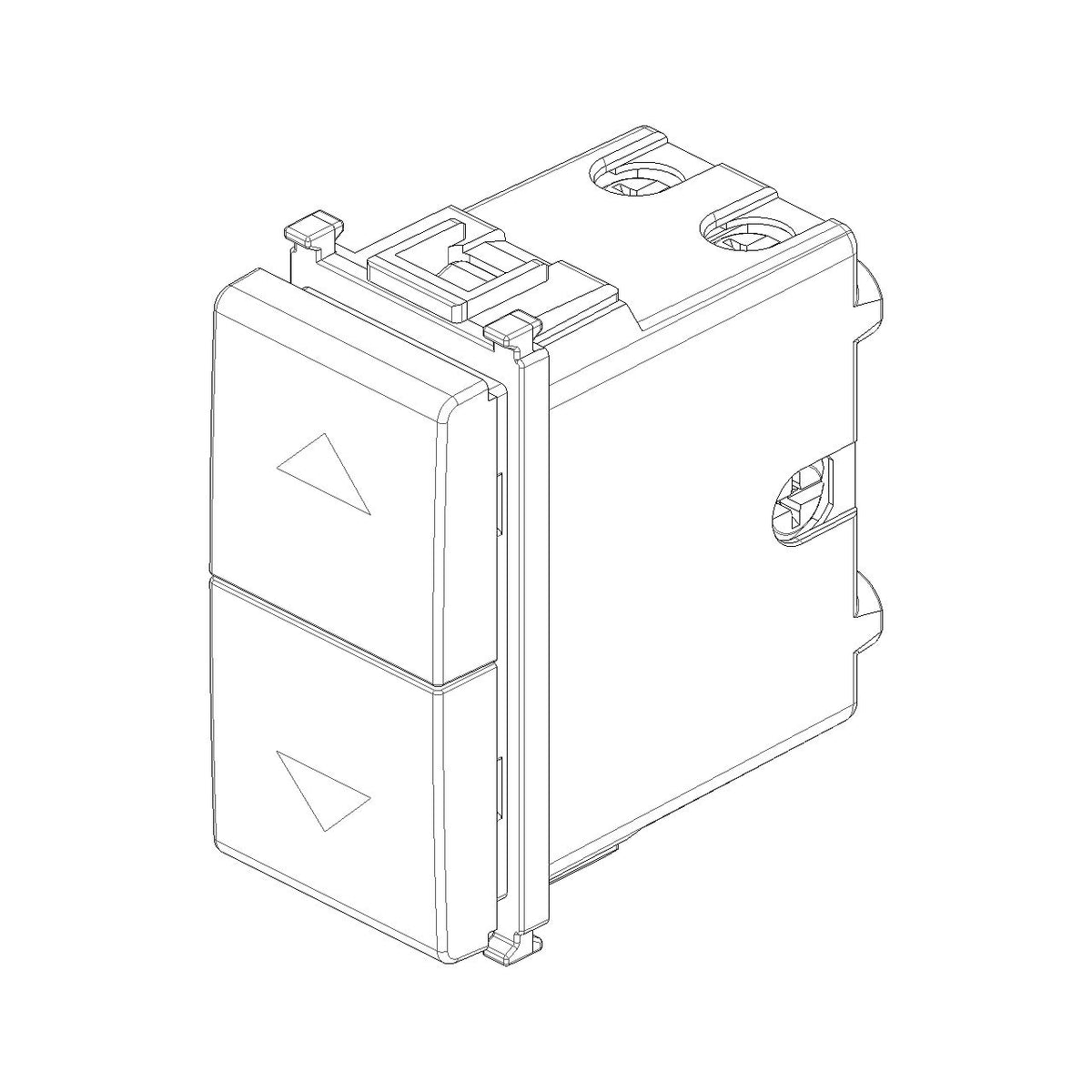 Vimar Plana 3-Position 2-Button 2-Way Switch, 2P, 10AX, 250V, Central OFF Position — Quality Boat Parts