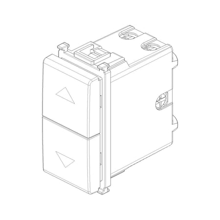 Vimar Plana 3-Position 2-Button 2-Way Switch, 2P, 10AX, 250V, Central OFF Position — Quality Boat Parts