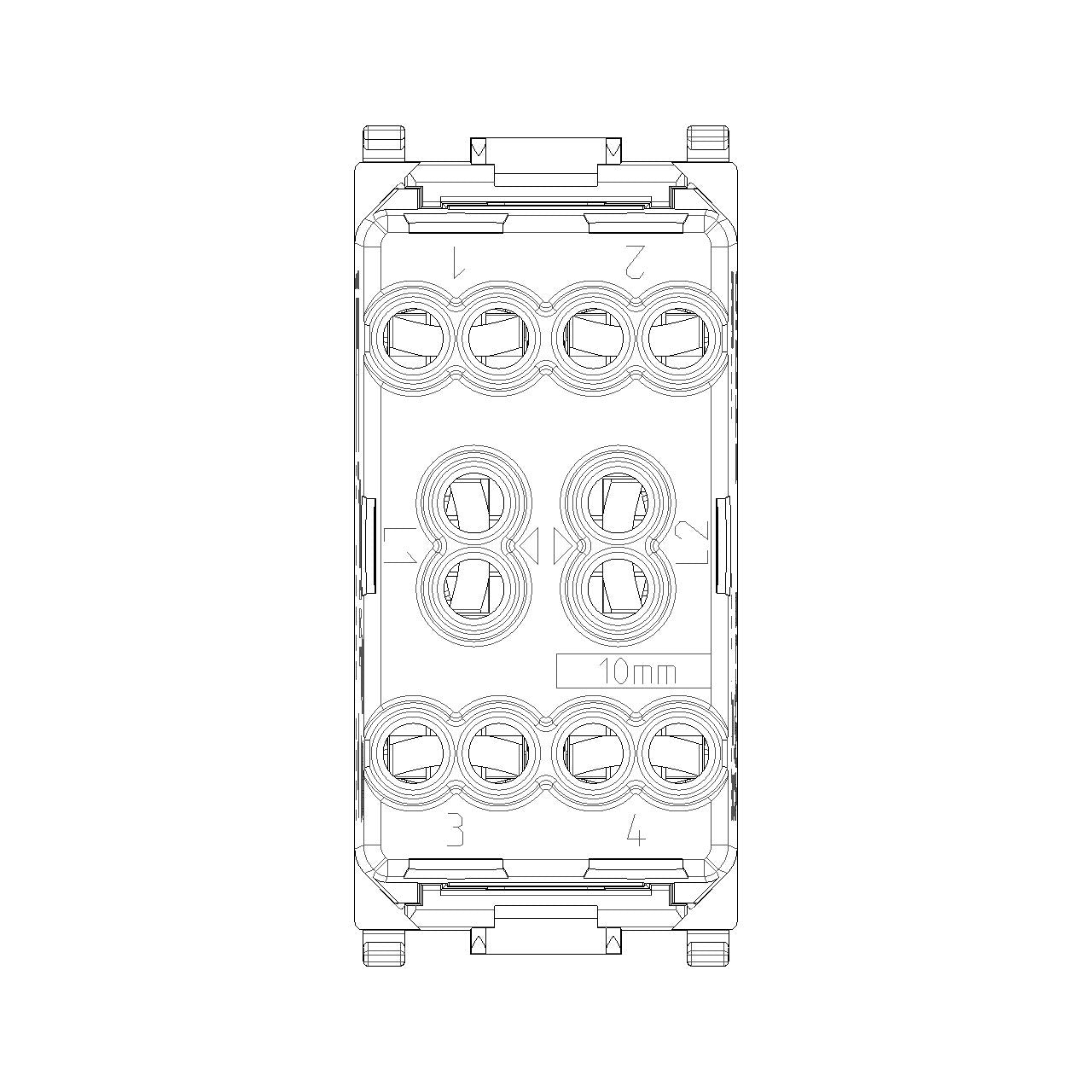 Vimar Plana 3-Position 2-Button 2-Way Switch, 2P, 10AX, 250V, Central OFF Position — Quality Boat Parts