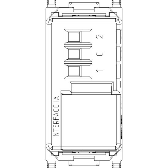 Vimar Plana 2-Switch Bus Interface, By-me Plus, 1 Module, IP40, Flush Mount, LED — Quality Boat Parts