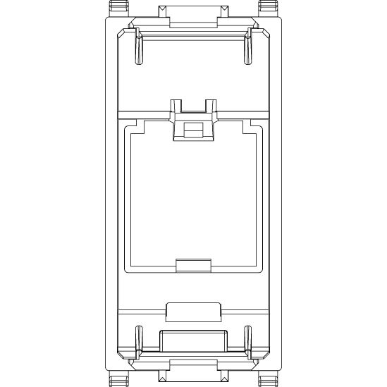 Vimar Plana MINI-COM Panduit Adaptor, Label Space, 22.3 x 49 x 20.5 mm — Quality Boat Parts