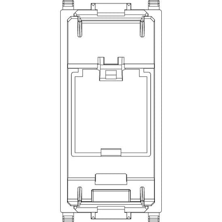 Vimar Plana MINI-COM Panduit Adaptor, Label Space, 22.3 x 49 x 20.5 mm — Quality Boat Parts