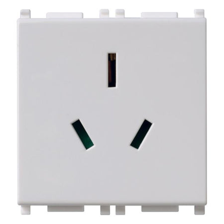 Vimar Plana 2P+E Australian SICURY Socket Outlet, AS/NZS 3112 Type I, 10A, 250V, IP20, Flush Mount — Quality Boat Parts