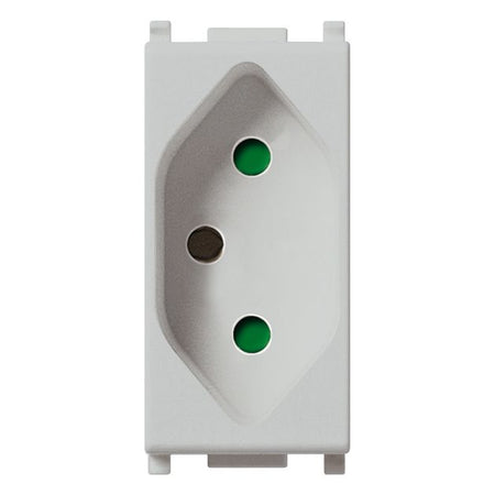 Vimar Plana 2P+E 10A Brazilian Standard SICURY Socket Outlet, 250V, IP20, Flush-Mount, Screw Terminal, Halogen-Free Thermoplastic — Quality Boat Parts
