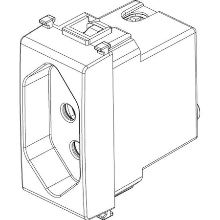Vimar Plana 2P+E 10A Brazilian Standard SICURY Socket Outlet, 250V, IP20, Flush-Mount, Screw Terminal, Halogen-Free Thermoplastic — Quality Boat Parts