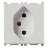 Vimar Plana Swiss Type 13 2P+E Socket Outlet, 2-Module, 10A, 250V, IP20, Flush Mount, Screw Terminals — Quality Boat Parts