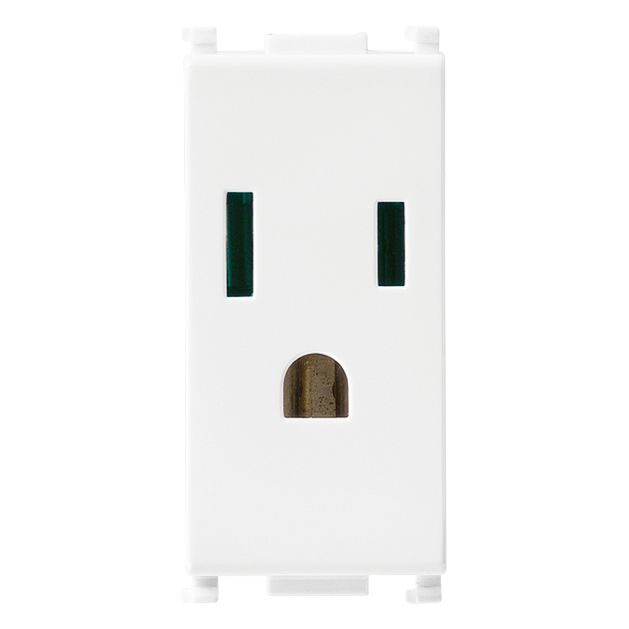Vimar Plana 2P+E USA SICURY Outlet, 15A, 127V, IP20, Flush-Mounted — Quality Boat Parts