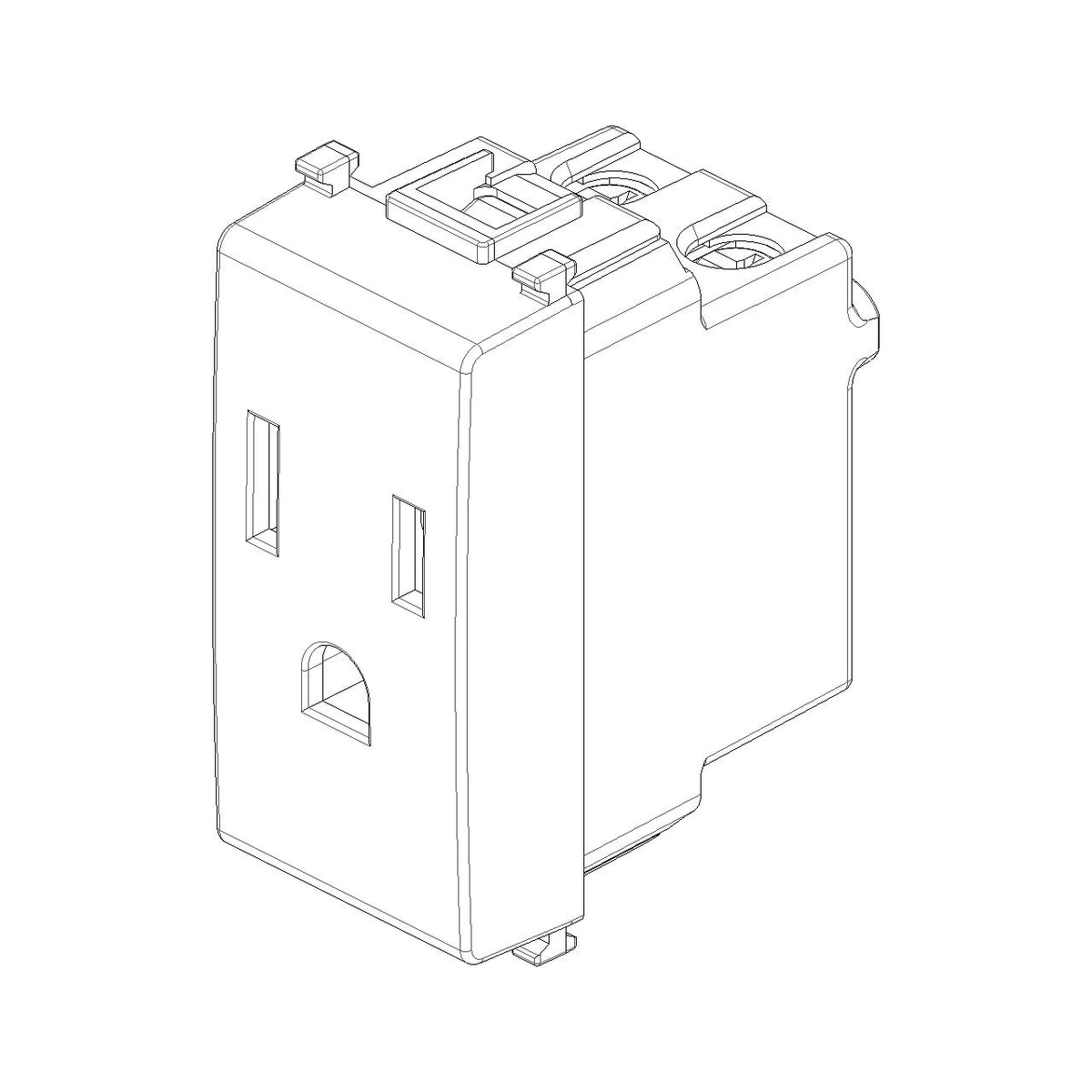 Vimar Plana 2P+E USA SICURY Outlet, 15A, 127V, IP20, Flush-Mounted — Quality Boat Parts
