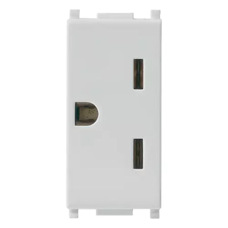 Vimar Plana Series 2P+E American Outlet, 15A, 250V, IP20, Flush-Mounted — Quality Boat Parts