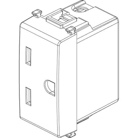 Vimar Plana Series 2P+E American Outlet, 15A, 250V, IP20, Flush-Mounted — Quality Boat Parts