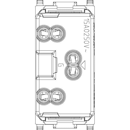 Vimar Plana Series 2P+E American Outlet, 15A, 250V, IP20, Flush-Mounted — Quality Boat Parts