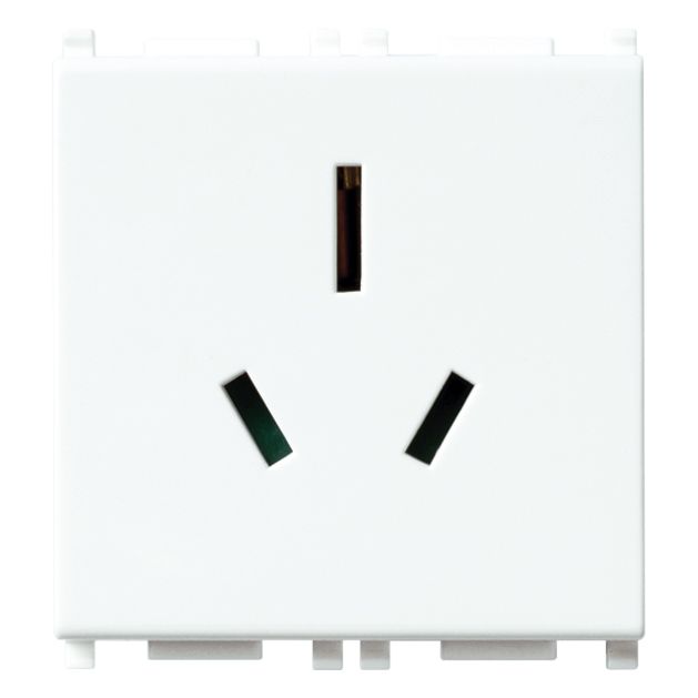 Vimar Plana 2P+E Australian SICURY Socket Outlet, 15A, 250V, 2-Module, Flush-Mounted — Quality Boat Parts
