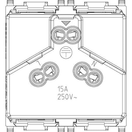Vimar Plana 2P+E Australian SICURY Socket Outlet, 15A, 250V, 2-Module, Flush-Mounted — Quality Boat Parts