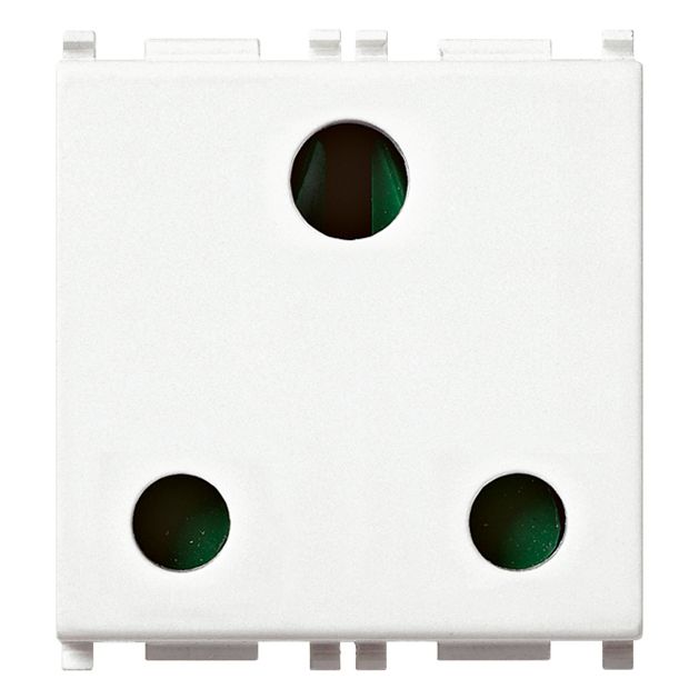 Vimar Plana 2P+E English SICURY Socket Outlet, 16A, 250V, IP20, 2 Modules, Flush Mount — Quality Boat Parts
