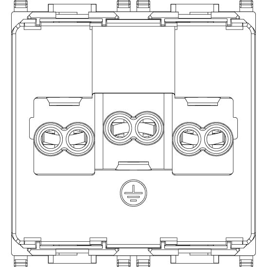 Vimar Plana 2P+E English SICURY Socket Outlet, 16A, 250V, IP20, 2 Modules, Flush Mount — Quality Boat Parts
