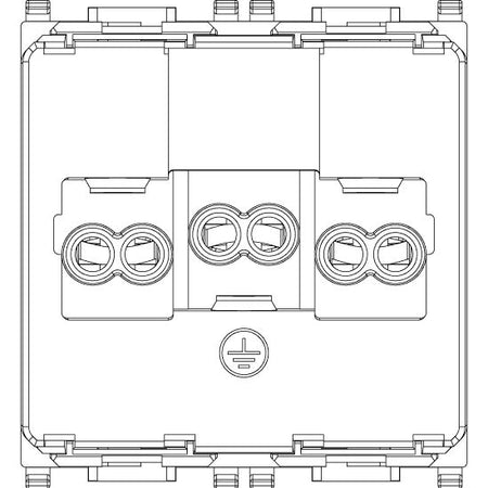 Vimar Plana 2P+E English SICURY Socket Outlet, 16A, 250V, IP20, 2 Modules, Flush Mount — Quality Boat Parts