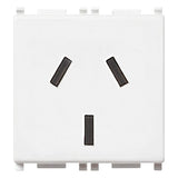 Vimar Plana 2P+E Argentinian SICURY Socket Outlet, 20A, 250V, 2-Module, Flush-Mounted, Screw Terminal, IP20 — Quality Boat Parts