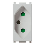 Vimar Plana 2P+E Brazilian SICURY Socket Outlet, 20A, 250V, IP20, Flush Mount, Halogen-Free Thermoplastic — Quality Boat Parts