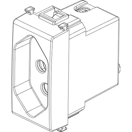 Vimar Plana 2P+E Brazilian SICURY Socket Outlet, 20A, 250V, IP20, Flush Mount, Halogen-Free Thermoplastic — Quality Boat Parts
