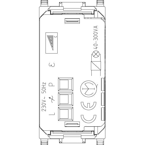 Vimar IDEA Dimmer, For Capacitive Electronic Transformers, 230V, 40-300VA, MOSFET — Quality Boat Parts