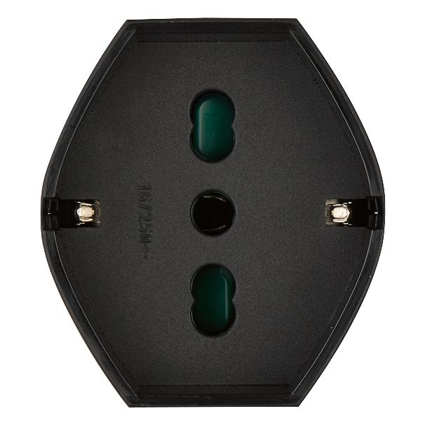 Vimar Supernova 2P+E Universal Axial Socket Outlet, For Euro, Italian and German Plugs, 16A, 250V, IP20, Screw Terminal, Halogen-Free — Quality Boat Parts