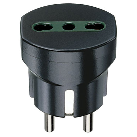 Vimar Sicury German/French to Italian Plug Adapter, 2P+E, 250V, 16A, 1500W, P17/11 Socket — Quality Boat Parts