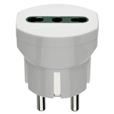 Vimar Sicury German/French to Italian Plug Adapter, 2P+E, 250V, 16A, 1500W, P17/11 Socket — Quality Boat Parts