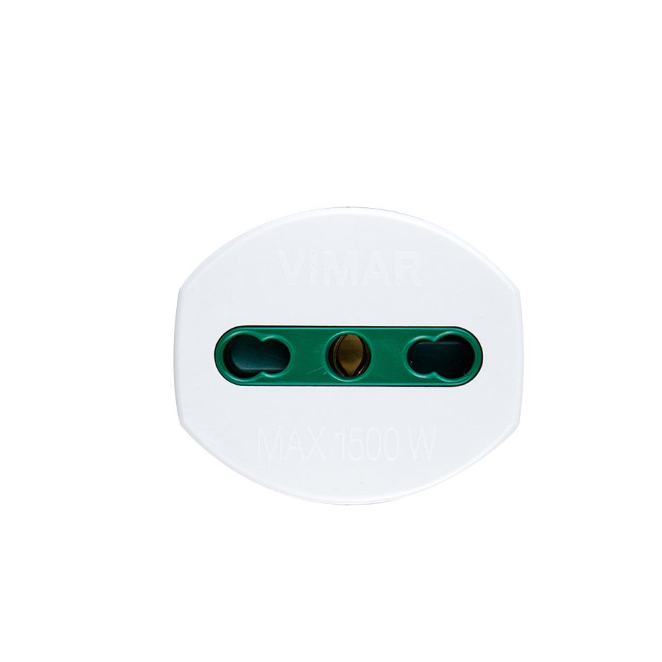 Vimar Sicury German/French to Italian Plug Adapter, 2P+E, 250V, 16A, 1500W, P17/11 Socket — Quality Boat Parts