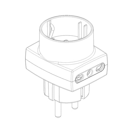 Vimar SICURY S31 Multiway Plug Adapter, German/French Plug, 2x P17/11 and 1x P30 Italian Sockets, 250V, 16A, 1500W — Quality Boat Parts