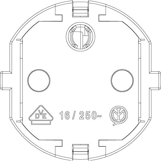 Vimar Supernova German/French S31 2P+E Axial Plug, 16A, 250V, IP20, Screwed Terminal — Quality Boat Parts