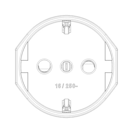 Vimar Supernova SICURY Italian Standard P30 Axial Socket Outlet, 2P+E, 16A, 250V, IP20 — Quality Boat Parts