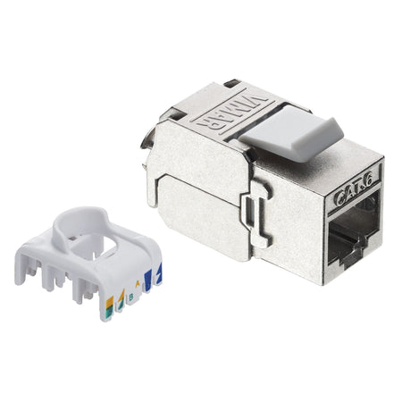 Vimar Netsafe RJ45 Connector, For 03024.E and 03303.E Patch Panels, T568A/B Universal Wiring, 8 Contacts, Insulation-Piercing Terminals — Quality Boat Parts