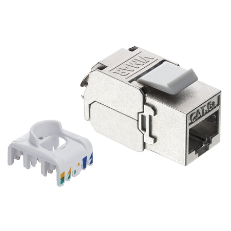 Vimar Netsafe RJ45 Connector, For 03024.E and 03303.E Patch Panels, T568A/B Universal Wiring, 8 Contacts, Insulation-Piercing Terminals — Quality Boat Parts