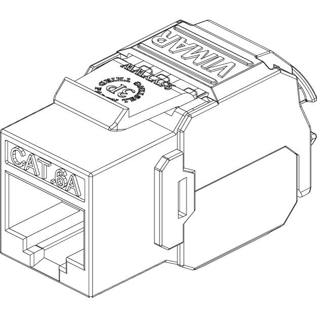 Vimar Netsafe RJ45 Connector, For 03024.E and 03303.E Patch Panels, T568A/B Universal Wiring, 8 Contacts, Insulation-Piercing Terminals — Quality Boat Parts