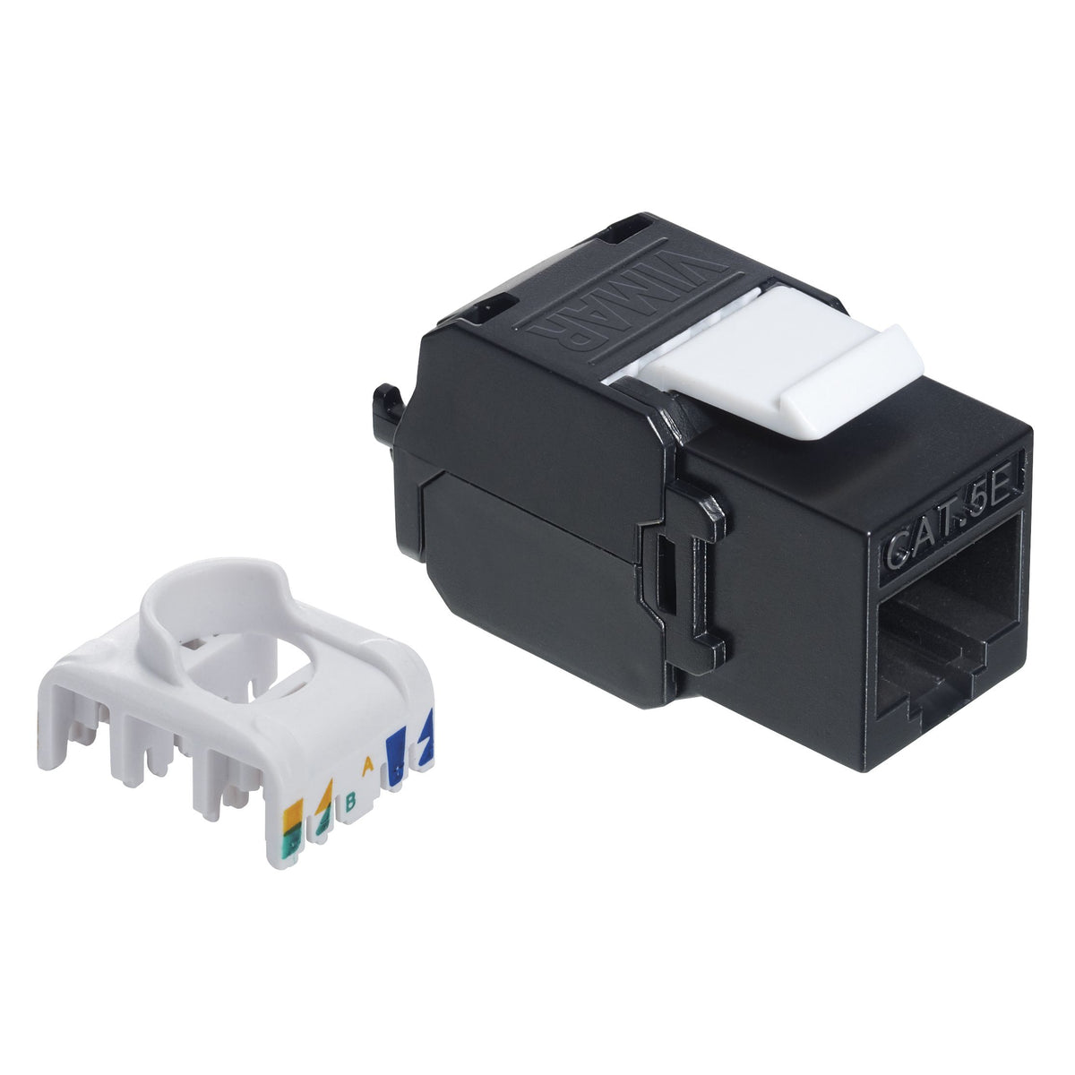 Vimar Netsafe RJ45 Connector, For 03024.E and 03303.E Patch Panels, T568A/B Universal Wiring, 8 Contacts, Insulation-Piercing Terminals — Quality Boat Parts