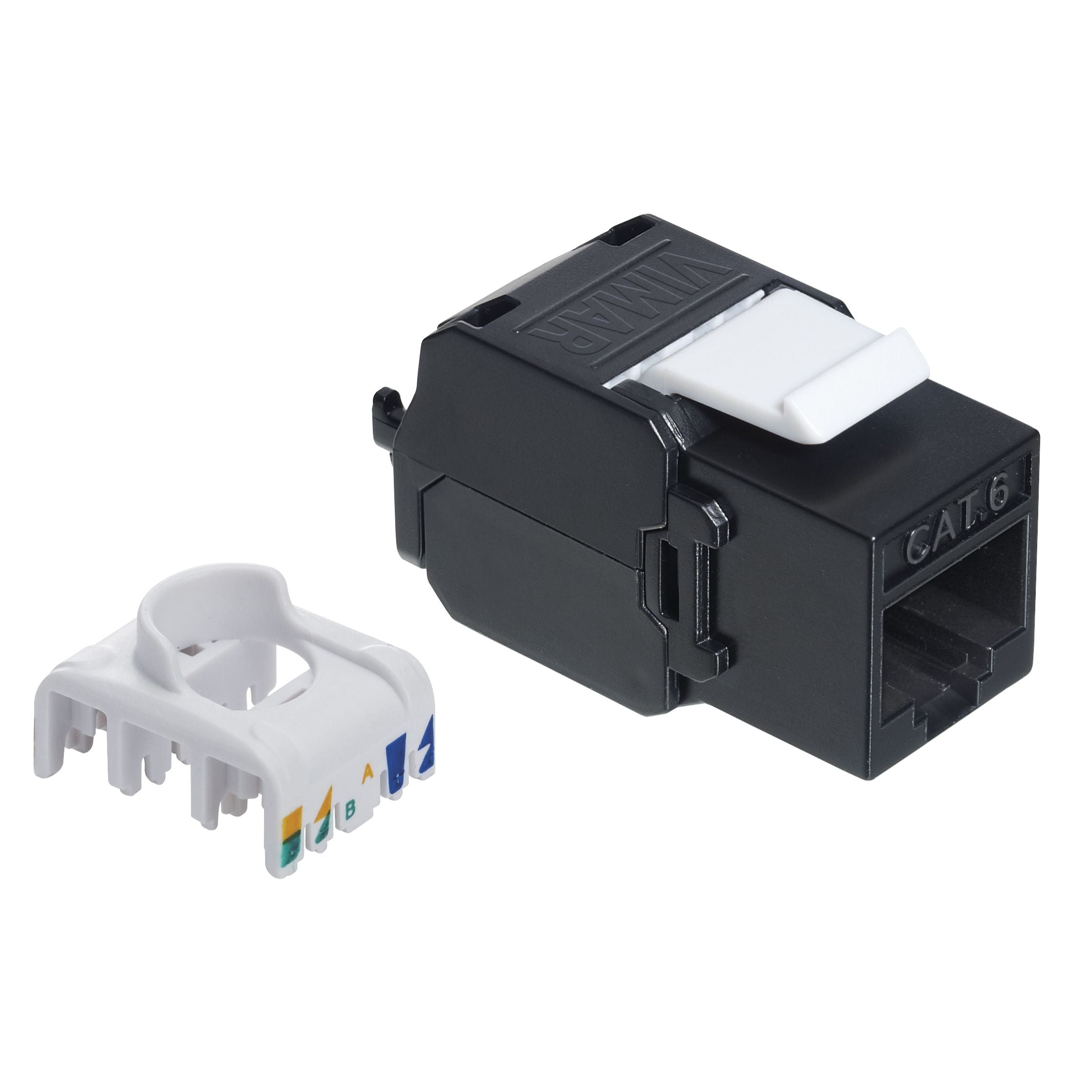 Vimar Netsafe RJ45 Connector, For 03024.E and 03303.E Patch Panels, T568A/B Universal Wiring, 8 Contacts, Insulation-Piercing Terminals — Quality Boat Parts