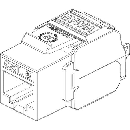 Vimar Netsafe RJ45 Connector, For 03024.E and 03303.E Patch Panels, T568A/B Universal Wiring, 8 Contacts, Insulation-Piercing Terminals — Quality Boat Parts