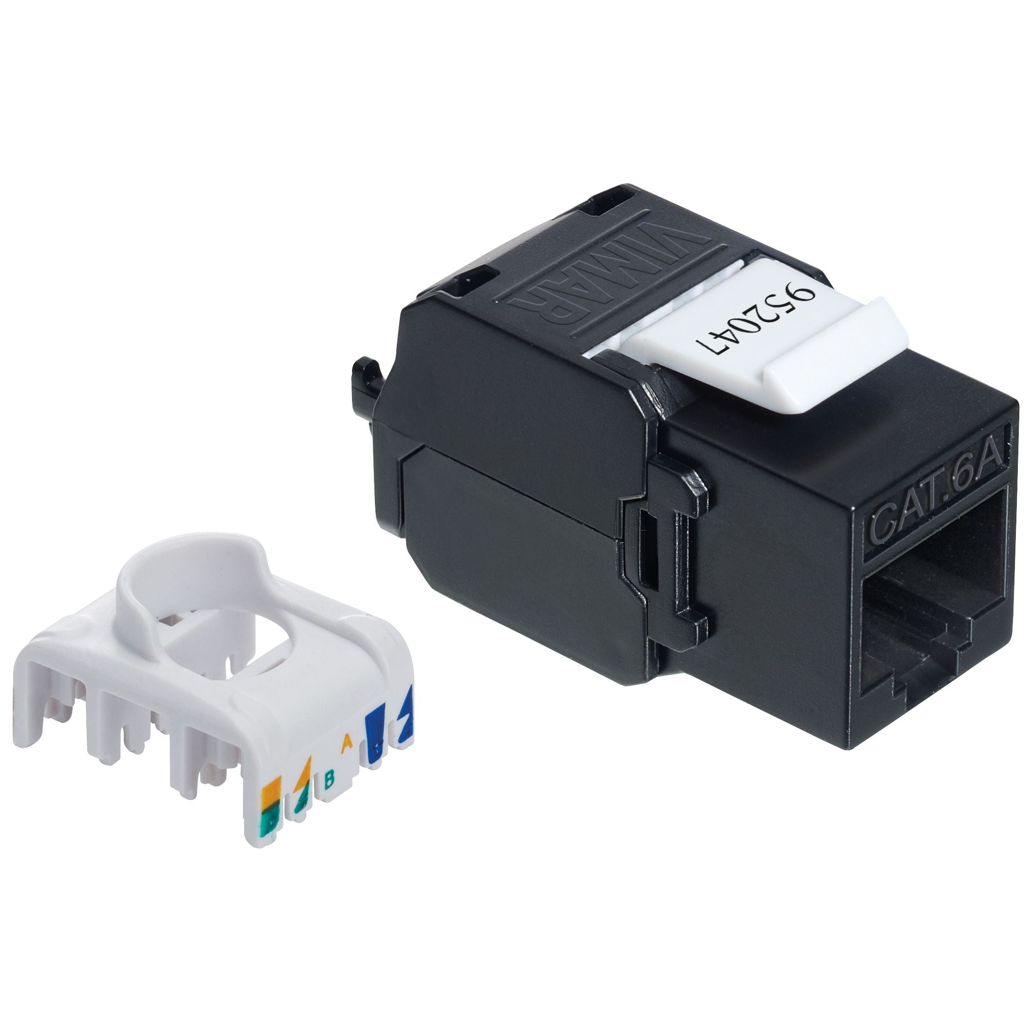 Vimar Netsafe RJ45 Connector, For 03024.E and 03303.E Patch Panels, T568A/B Universal Wiring, 8 Contacts, Insulation-Piercing Terminals — Quality Boat Parts